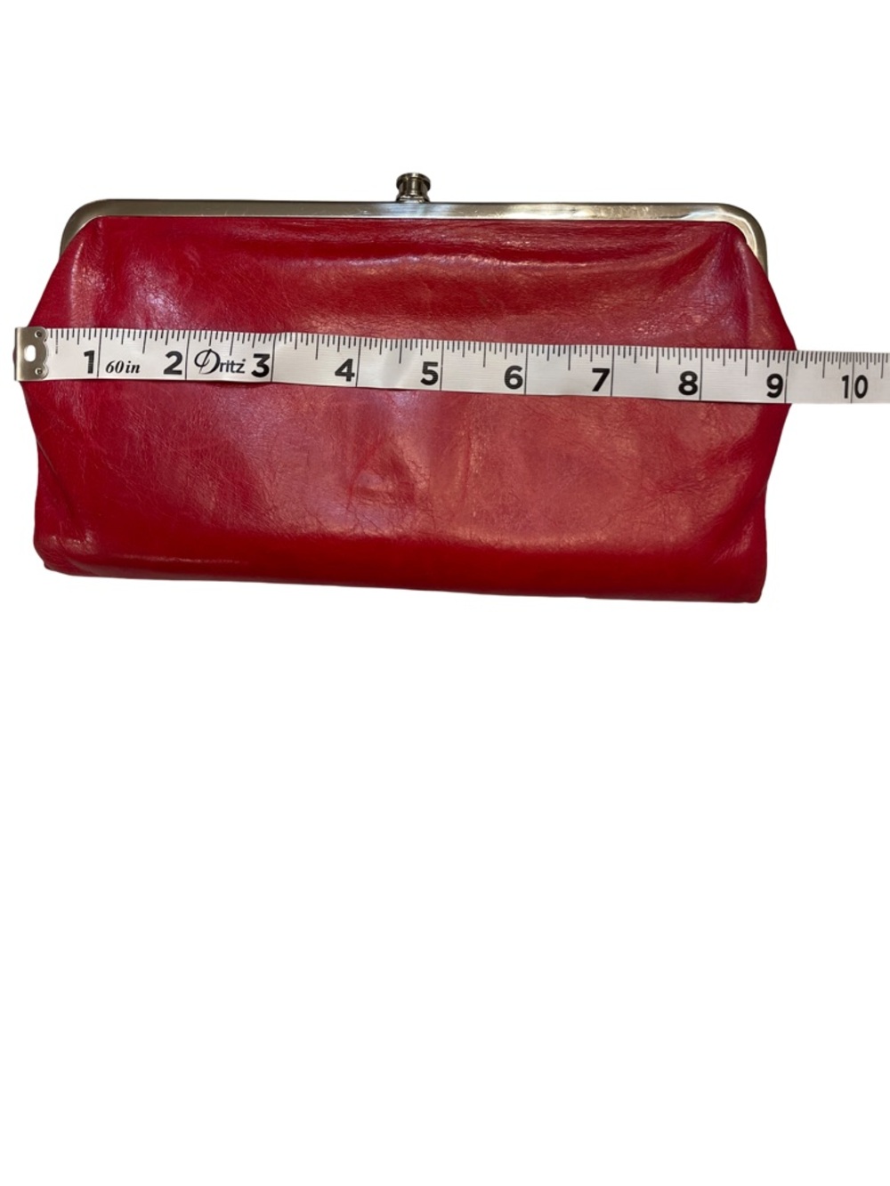 HOBO Lauren Double Frame Leather Clutch Wallet - Red - Picture 5 of 8